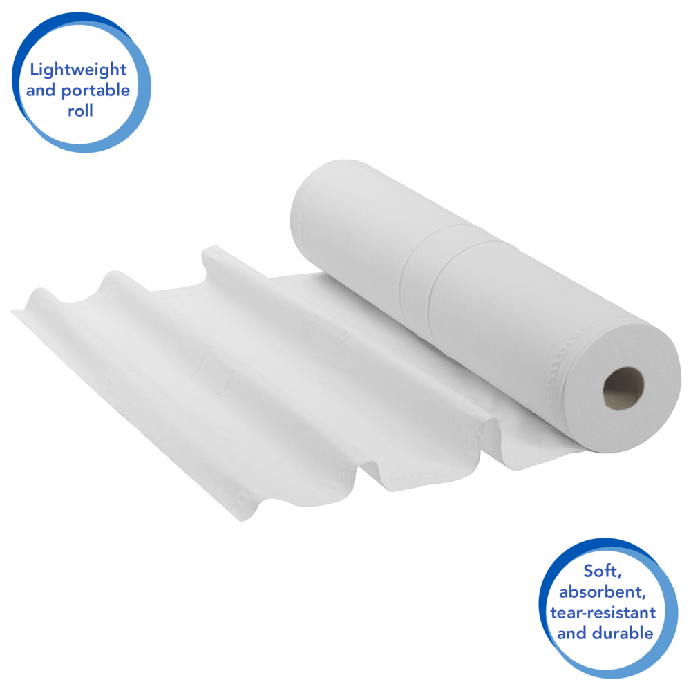 Scott® Extra Onderzoekbankbeschermer (51 cm) 7415 - 6 rollen x 200 witte, 2-laags doeken - 7415