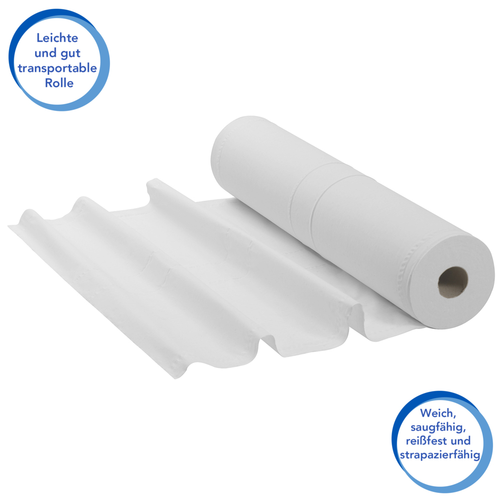 Scott® Extra Couch Cover (51W) 7415 - 6 rolls x 200 white, 2 ply sheets - 7415