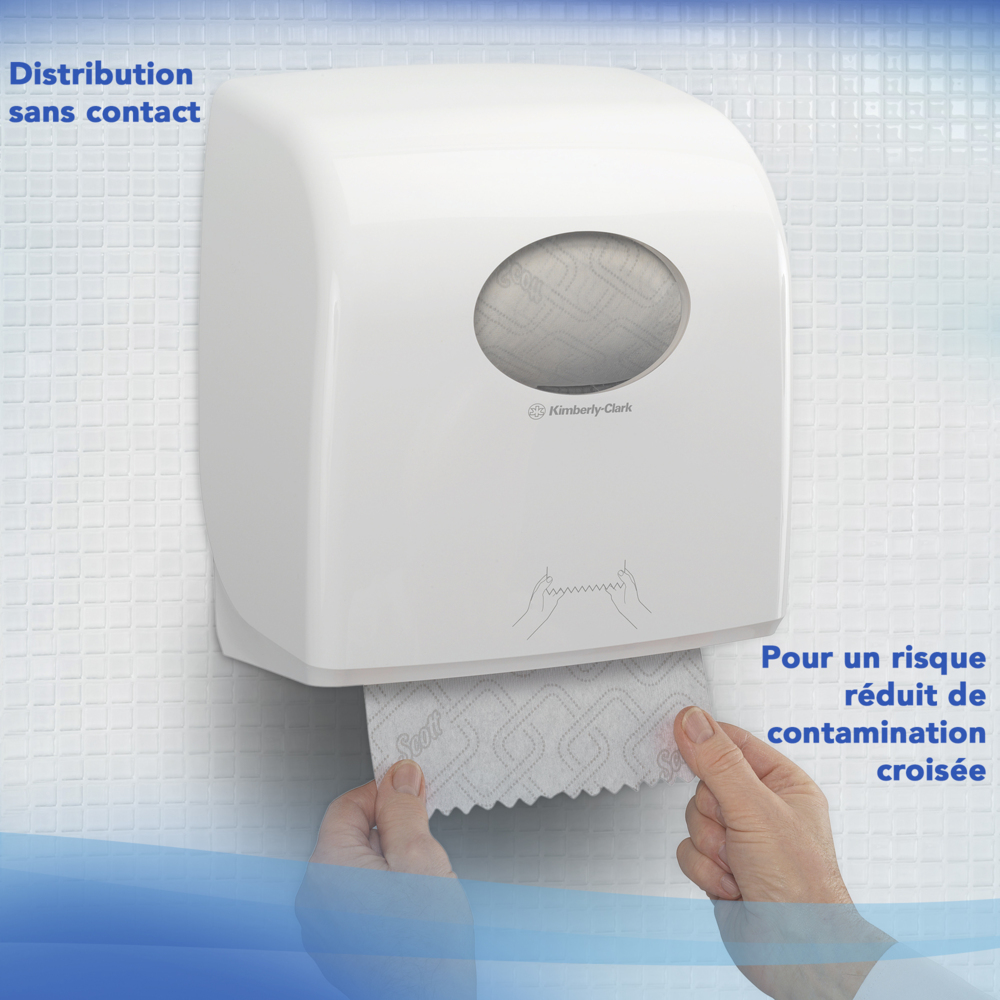 Essuie-mains roulés extra-résistants Scott® Control™ 6626 - Essuie-mains en papier - 6 x rouleaux de 300 m d'essuie-mains en papier blanc (1 800 m au total) - 6626