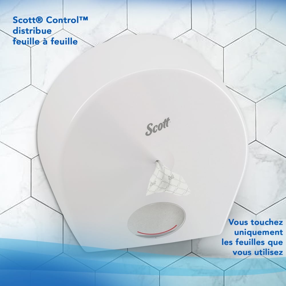 Higiénico Scott® Control™ con dispensación central 8569 - Higiénico de 2 capas - 6 rollos x 1280 hojas de higiénico (7680 hojas) - 8569