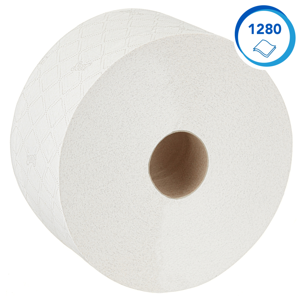 Papier toilette à dévidage central Scott® Control™ 8569 - Papier toilette 2 épaisseurs - 6 rouleaux x 1 280 feuilles de papier toilette (7 680 feuilles) - 8569
