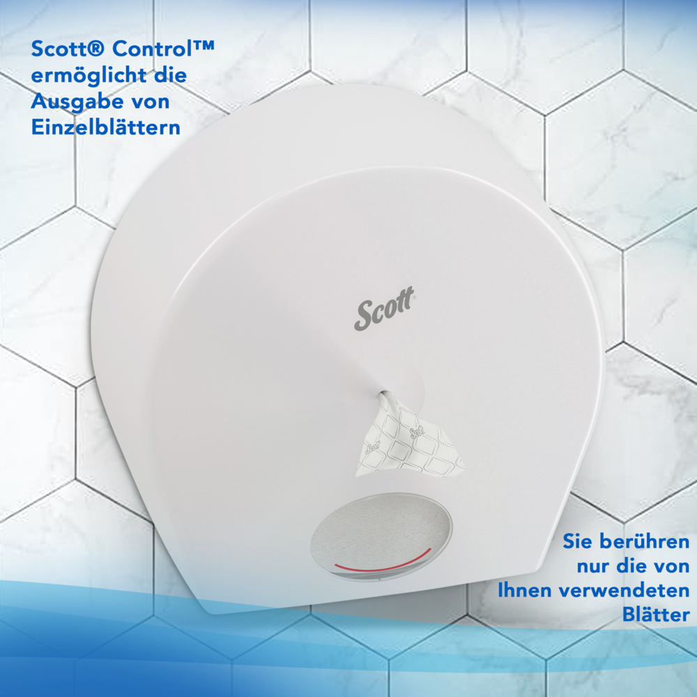 Higiénico Scott® Control™ con dispensación central 8569 - Higiénico de 2 capas - 6 rollos x 1280 hojas de higiénico (7680 hojas) - 8569
