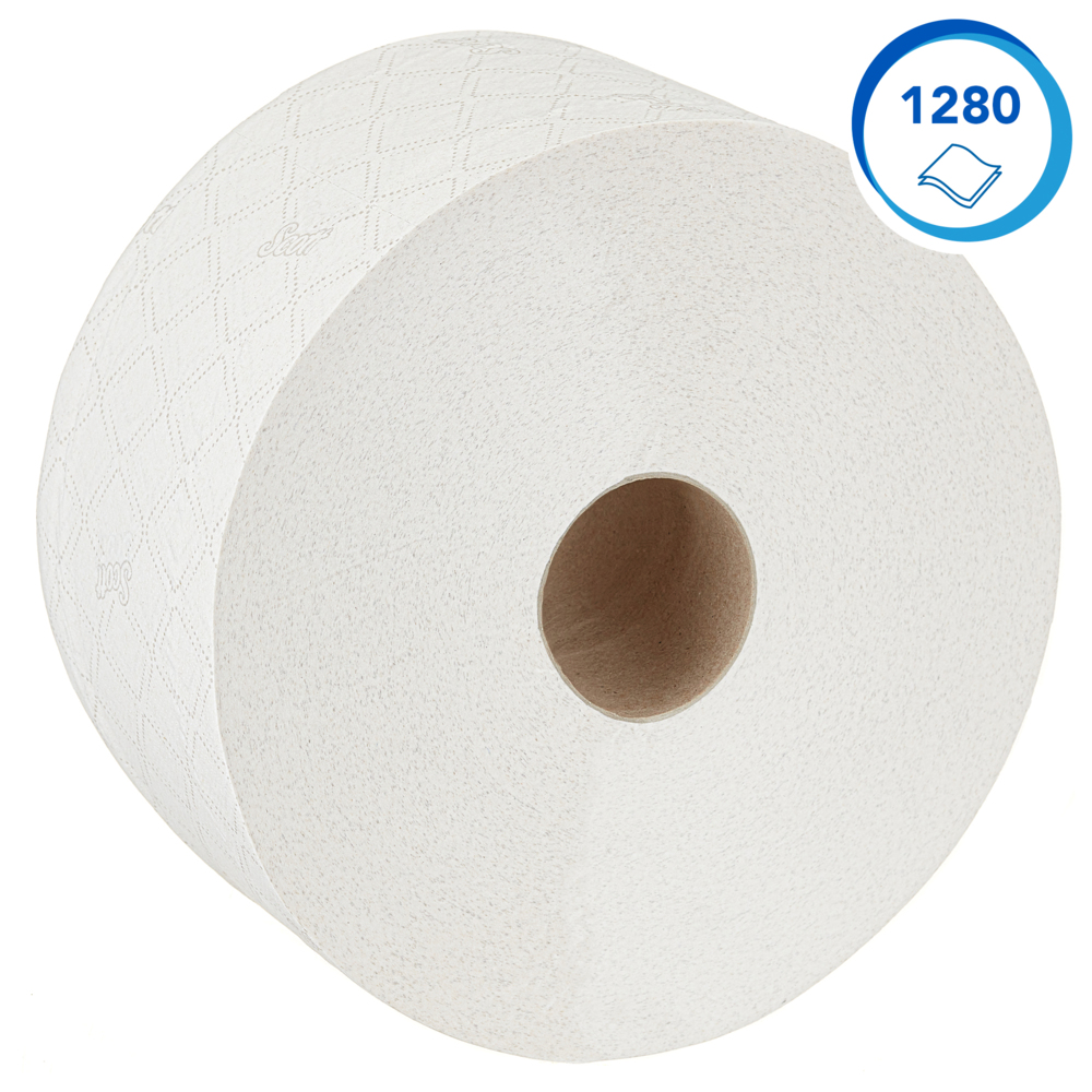 Higiénico Scott® Control™ con dispensación central 8569 - Higiénico de 2 capas - 6 rollos x 1280 hojas de higiénico (7680 hojas) - 8569