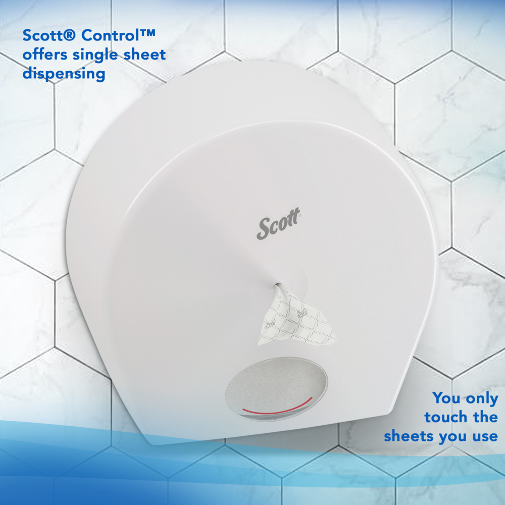 Higiénico Scott® Control™ con dispensación central 8569 - Higiénico de 2 capas - 6 rollos x 1280 hojas de higiénico (7680 hojas) - 8569