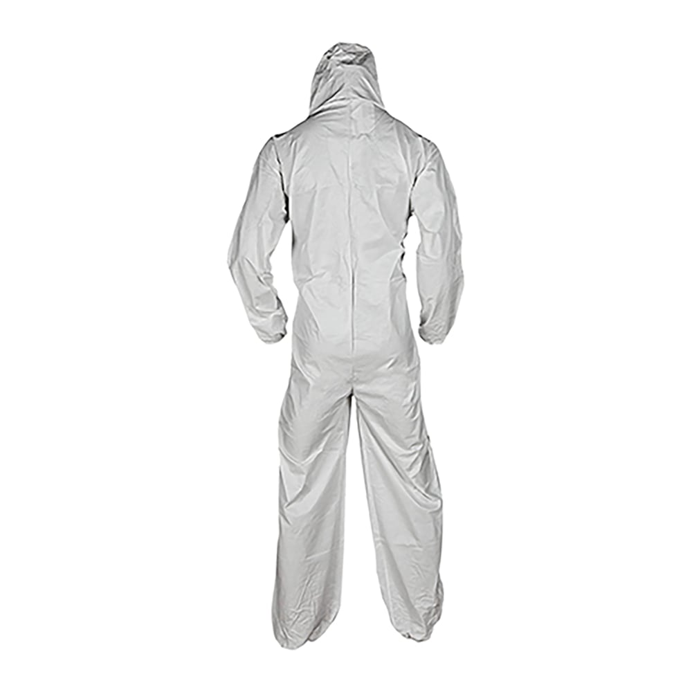 KleenGuard® A35 Disposable Coveralls (38938), Liquid and Particle Protection, Hooded, White, Large, 25 Garments / Case - 991038938