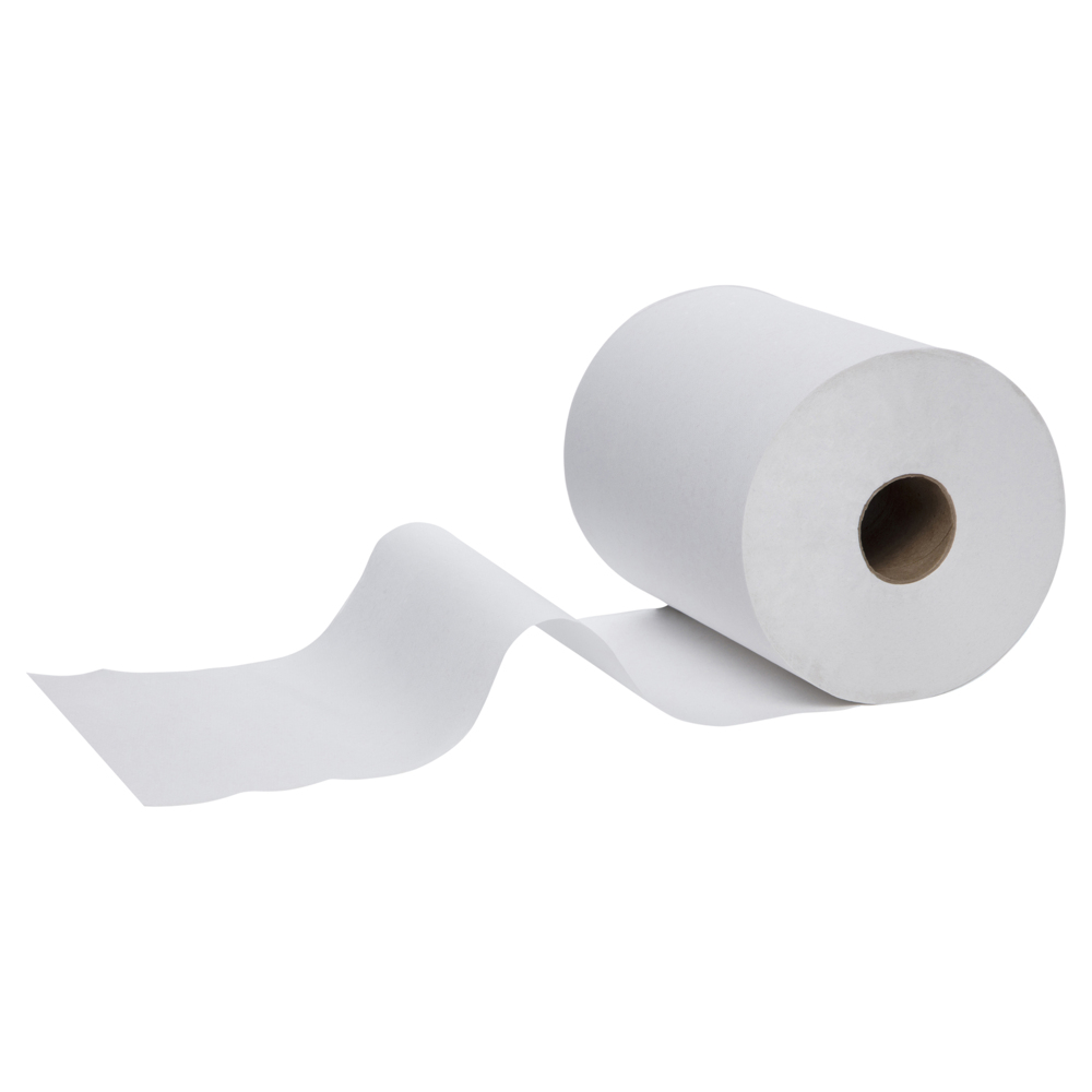 SCOTT® Slimroll Paper Hand Towels (12388), White Paper Towel Roll,  6 Compact Rolls / Case, 176m / Roll (1056m) - 991012388