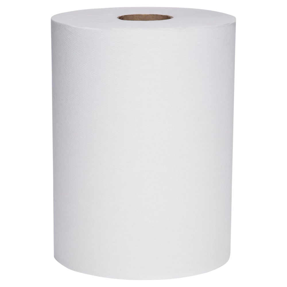 Scott® Slimroll™ Paper Hand Towels (12388), White Paper Towel Roll,  6 Compact Rolls / Case, 176m / Roll (1056m) - 991012388