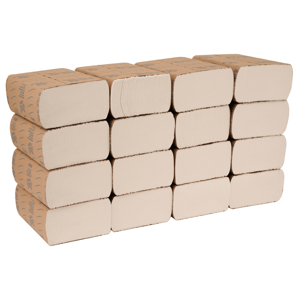Scott® Hand Towel - Multifold, 38002A - white, 1 ply, 16 packs x 250sheets (4000 sheets) - S055170753