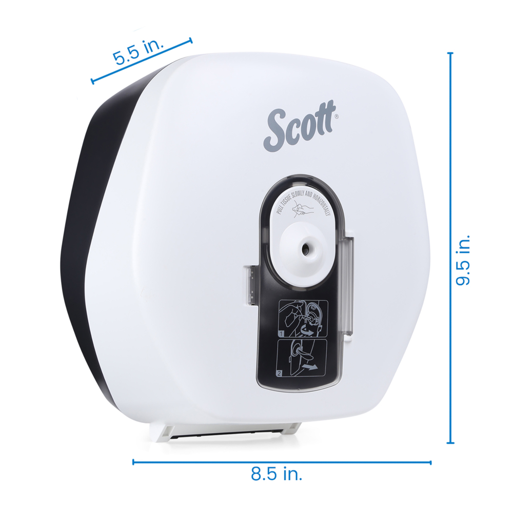 Scott® Centrepull Toilet Tissue Dispenser Plus (57204), White, 6 Dispensers / Case - S058500656