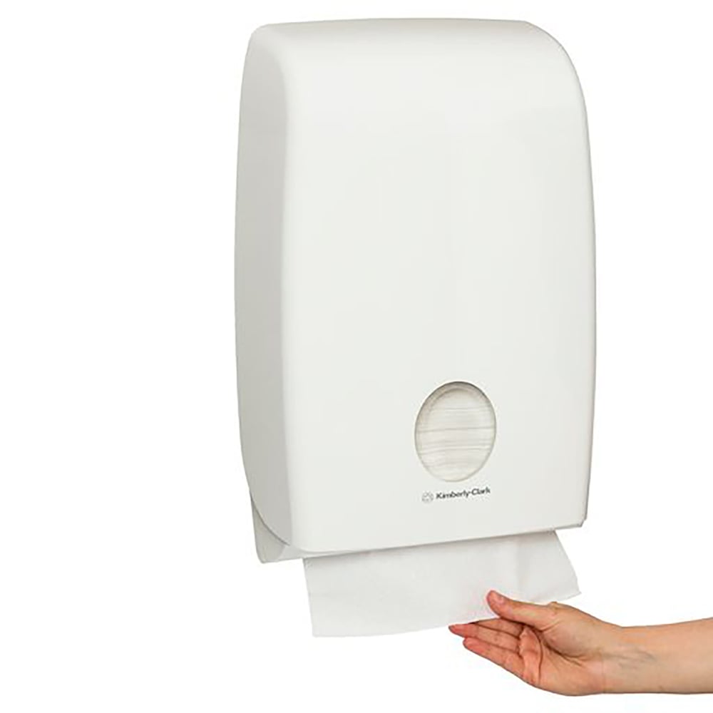 Kimberly-Clark Professional® Aquarius® Multifold Paper Towel Dispenser Double (70230), White, 1 Dispenser / Case (1 Dispenser) - S051299178