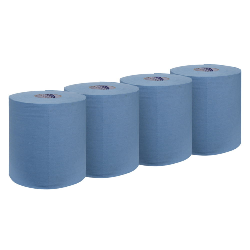 WypAll® X70 Extended Use Wiper (3024), Blue, 4 Rolls / Case, 500 Wipes / Roll (2,000 Wipes) - S050064482