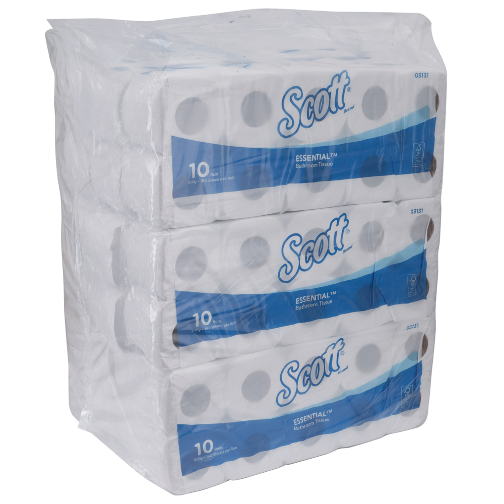 Scott® Essential Standard Roll Toilet Tissue (03111), White 2-Ply, 12 ...