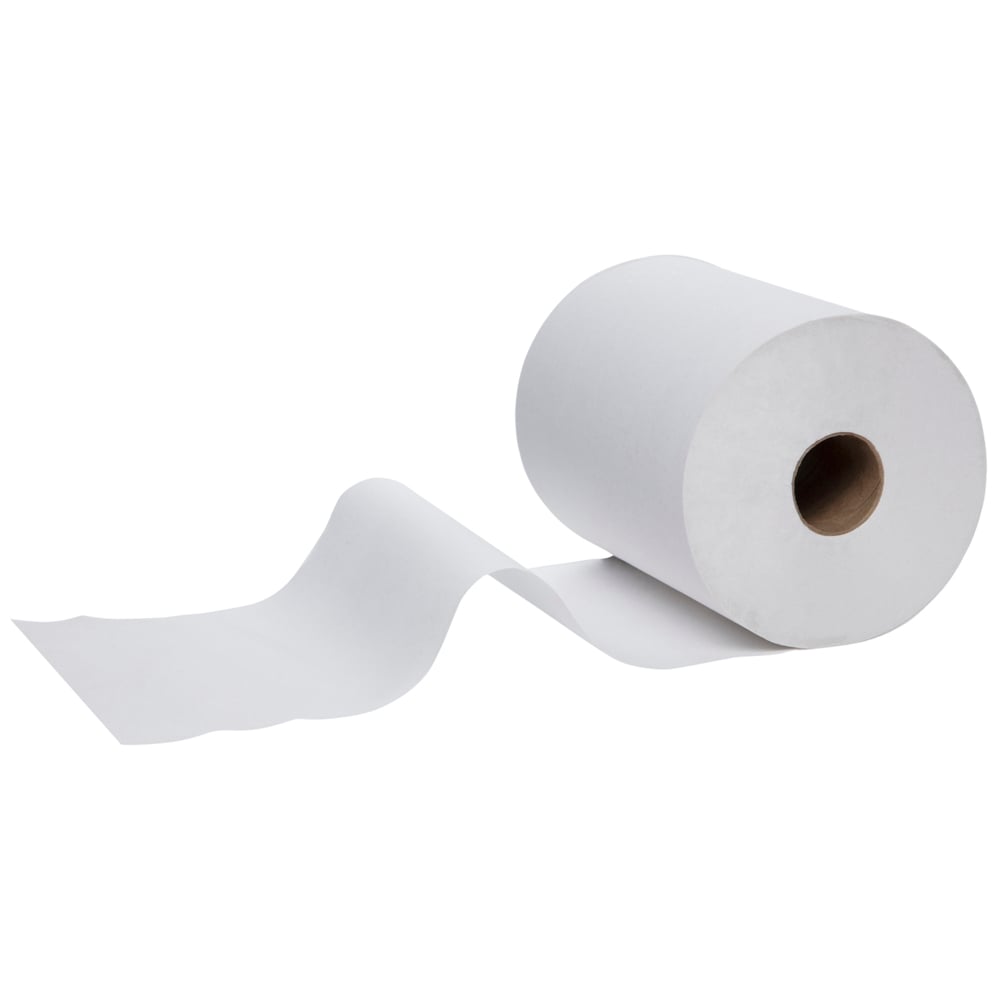 Scott® Slimroll™ Paper Towels (82280), White 1-Ply, 6 Rolls / Case,  176m / Roll (1,056m) - S052387788