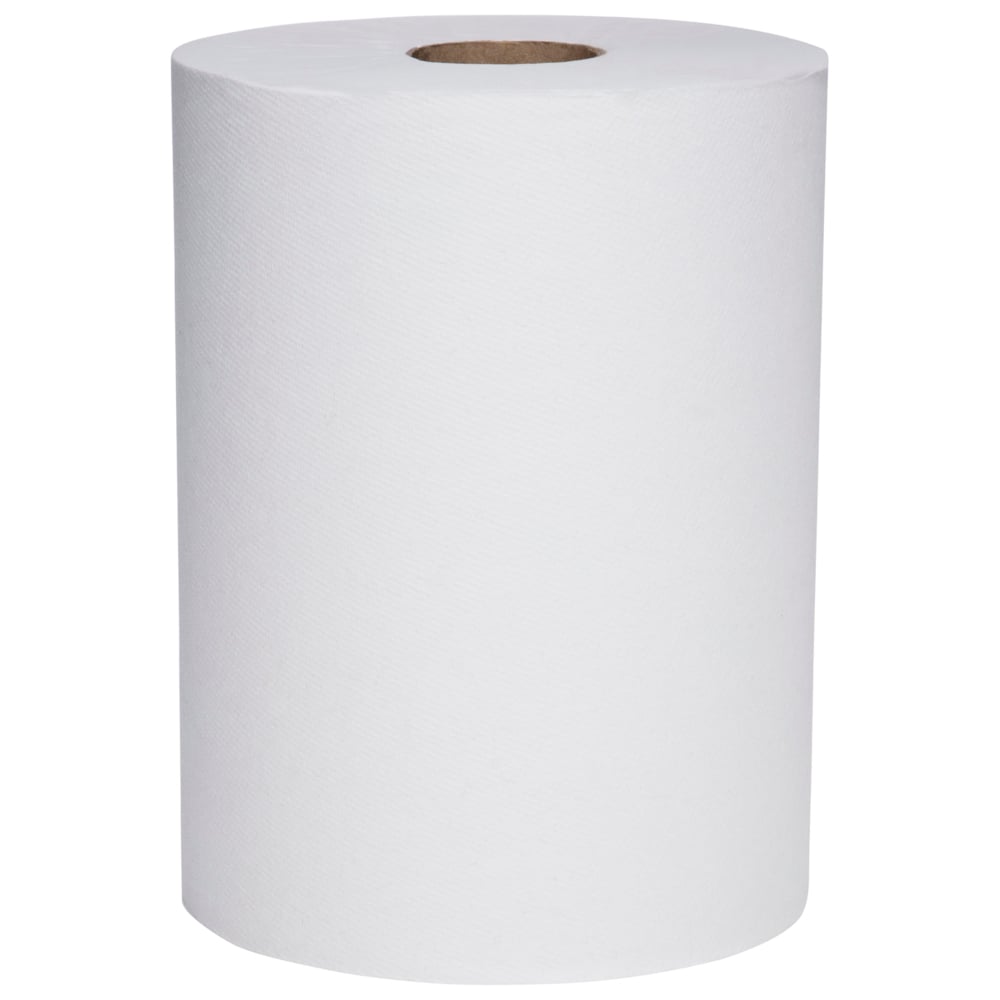 Scott® Slimroll™ Paper Towels (82280), White 1-Ply, 6 Rolls / Case,  176m / Roll (1,056m) - 82280