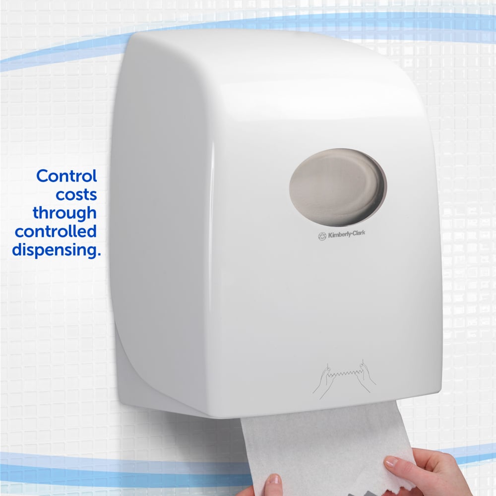 Kimberly-Clark Professional® Aquarius® Rolled Hand Towel Dispenser (69590), White, 1 Dispenser / Case - S050604362