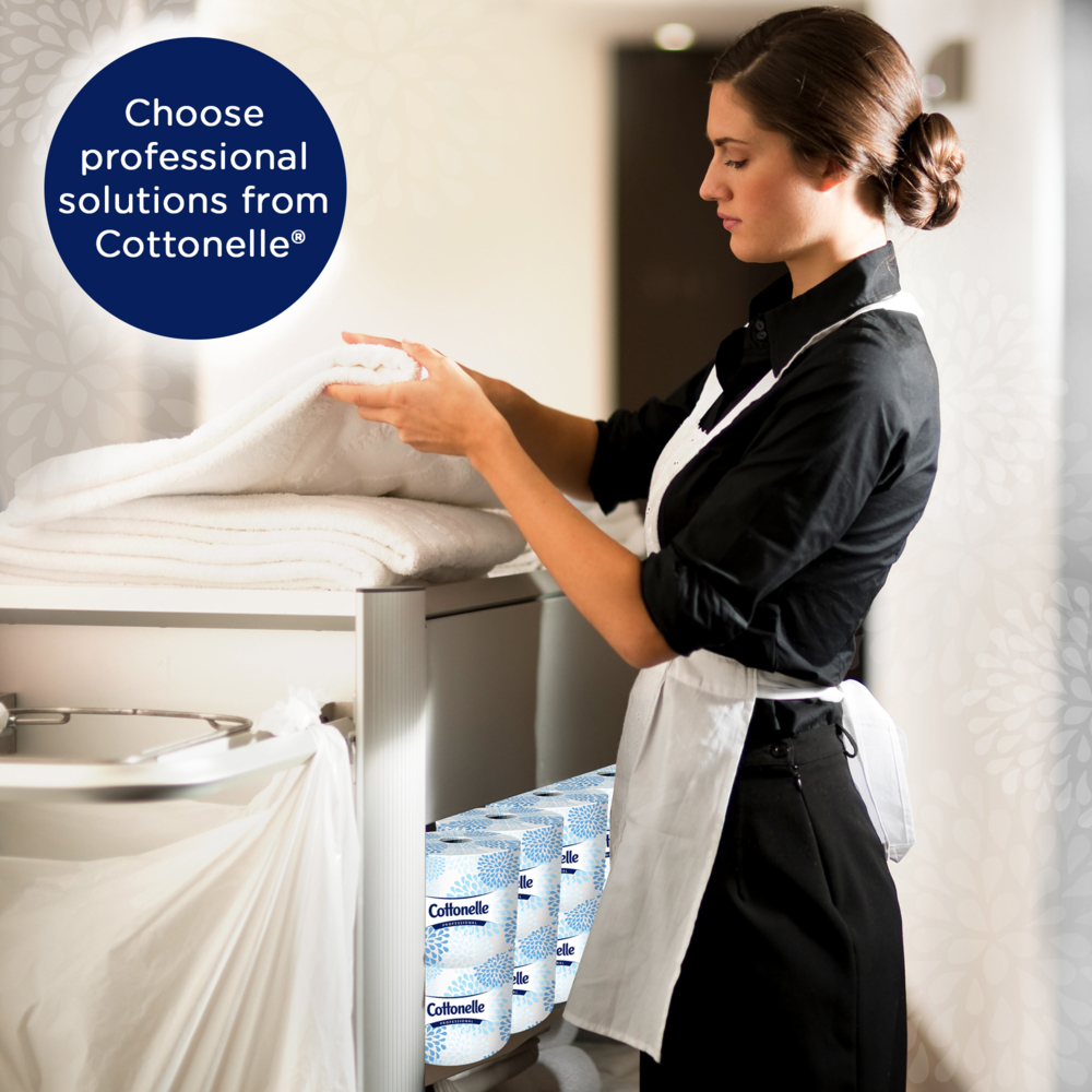 Cottonelle® Professional Standard Roll Bathroom Tissue (17713), White, 60 Rolls / Case, 451 Sheets / Roll (27060 Sheets) - 991017713