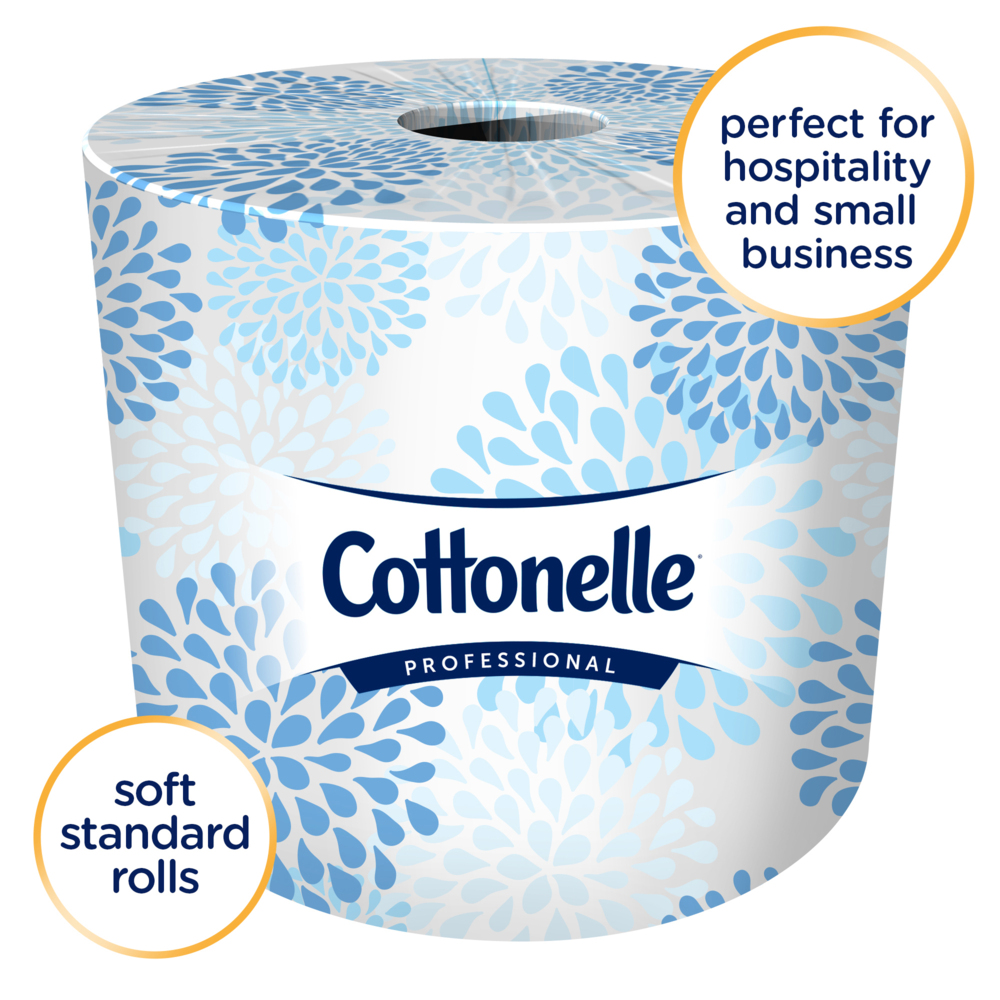 Cottonelle® Professional Standard Roll Bathroom Tissue (17713), White, 60 Rolls / Case, 451 Sheets / Roll (27060 Sheets) - 991017713