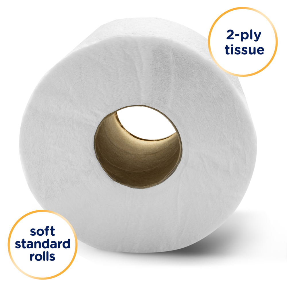 Cottonelle® Professional Standard Roll Bathroom Tissue (17713), White, 60 Rolls / Case, 451 Sheets / Roll (27060 Sheets) - 991017713