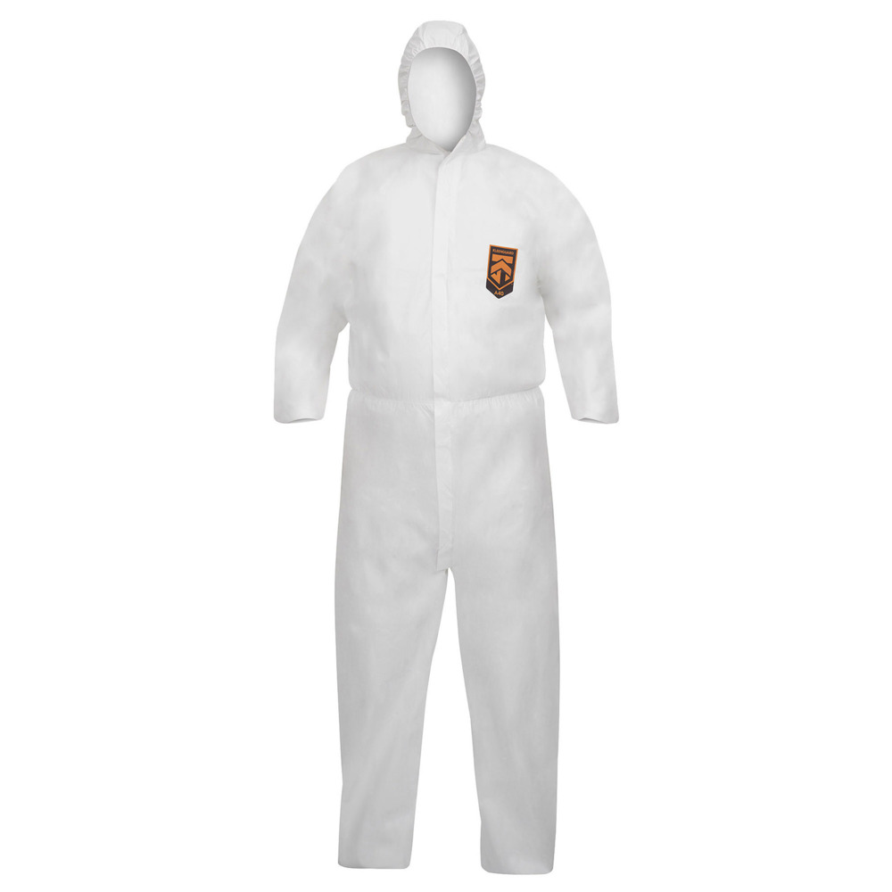 KleenGuard® A40 Liquid & Particle Protection Hooded Coveralls (97940), Two Extra Large White Coveralls, 25 Coveralls/Case, 1 Coverall / Pack (25 coveralls) - S000007920