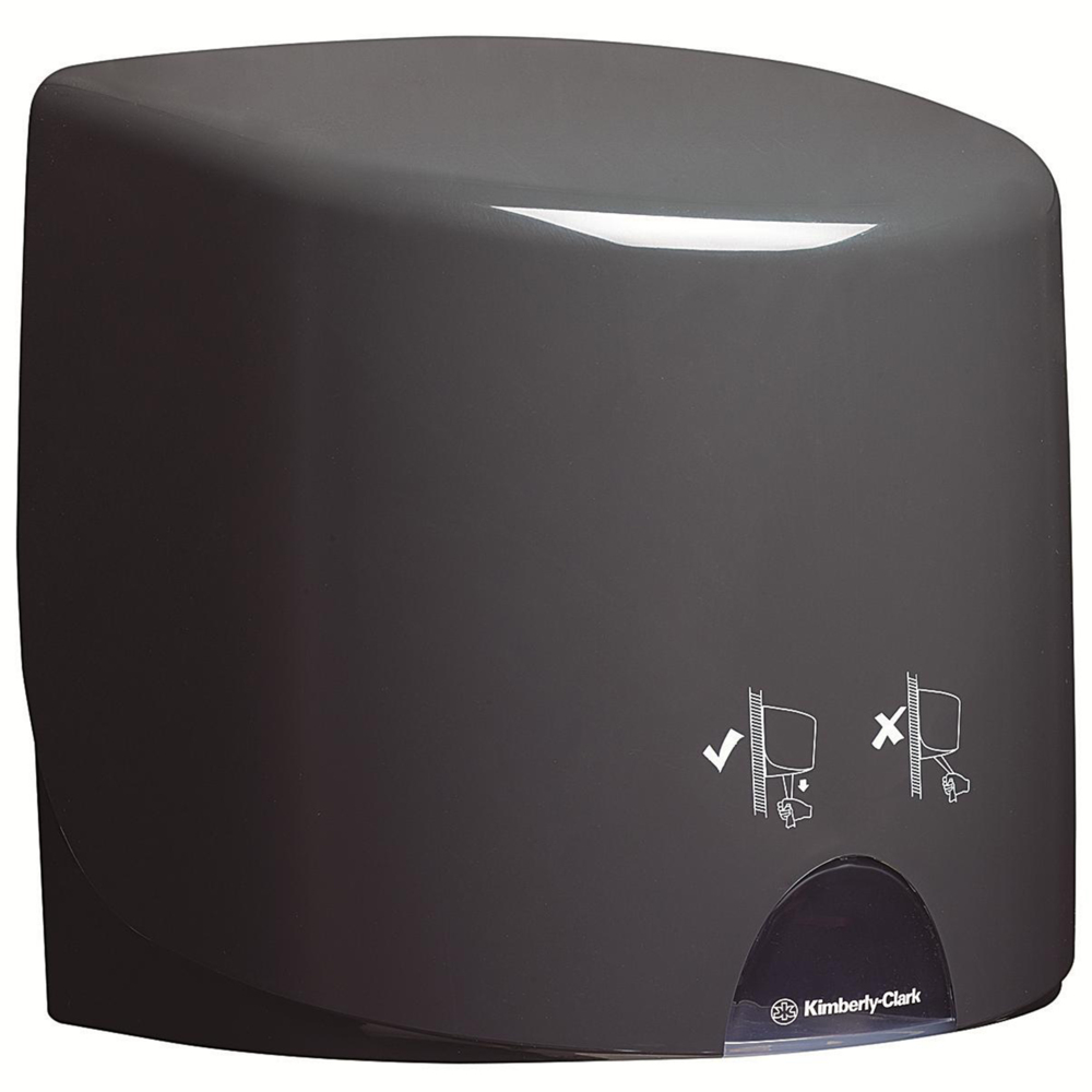 KIMBERLY-CLARK PROFESSIONAL® AQUARIUS® Roll Control Centrefeed Dispenser (71810), Black Wiper Roll Dispenser, 1 Dispenser / Case - S057761433