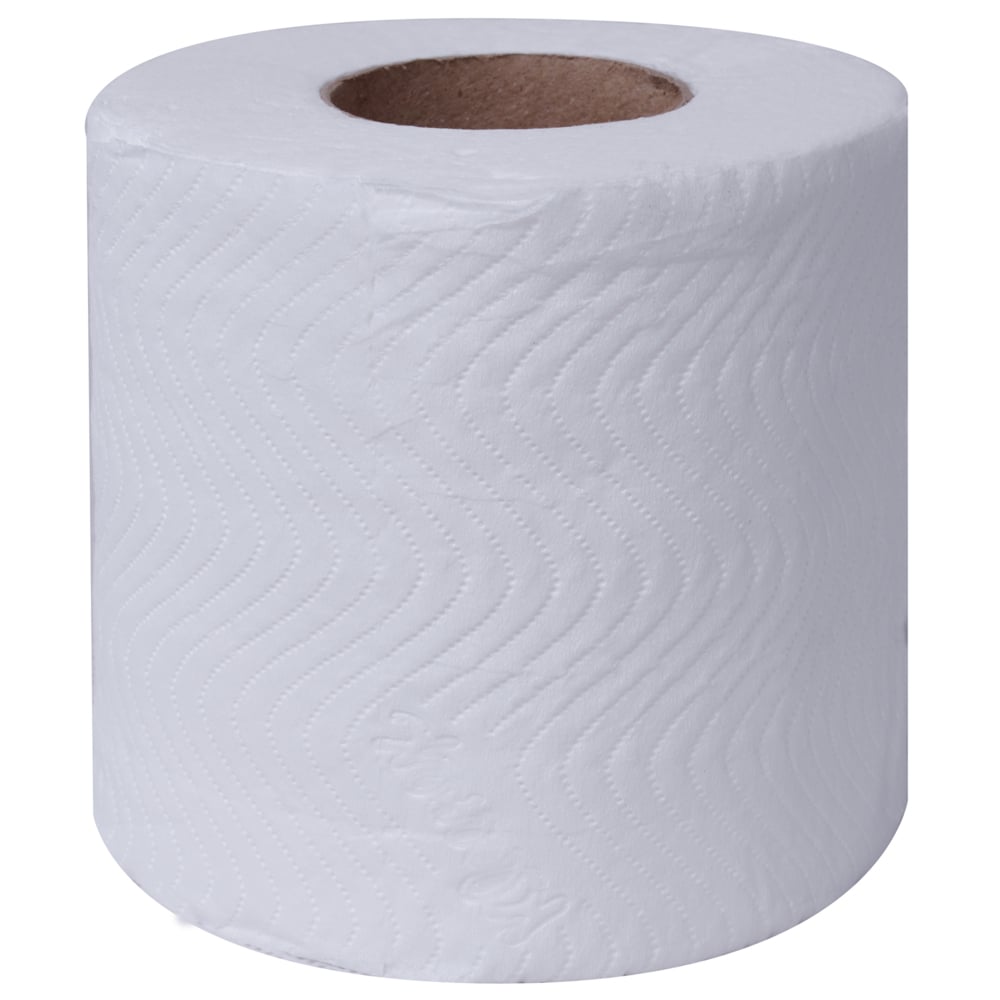 Kleenex® Standard Roll Toilet Tissue (50910), White 2-Ply, 12 Packs / Case, 10 Rolls per Pack, 220 Sheets / Roll (120 Rolls, 26,400 Sheets) - S056848031