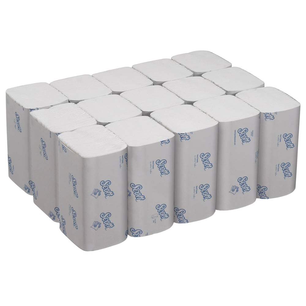 Scott® Control™ Interfold Hand Towels 6689 - Disposable Paper Towels - 15 Packs x 304 White Paper Hand Towels (4,560 Total) - 6689