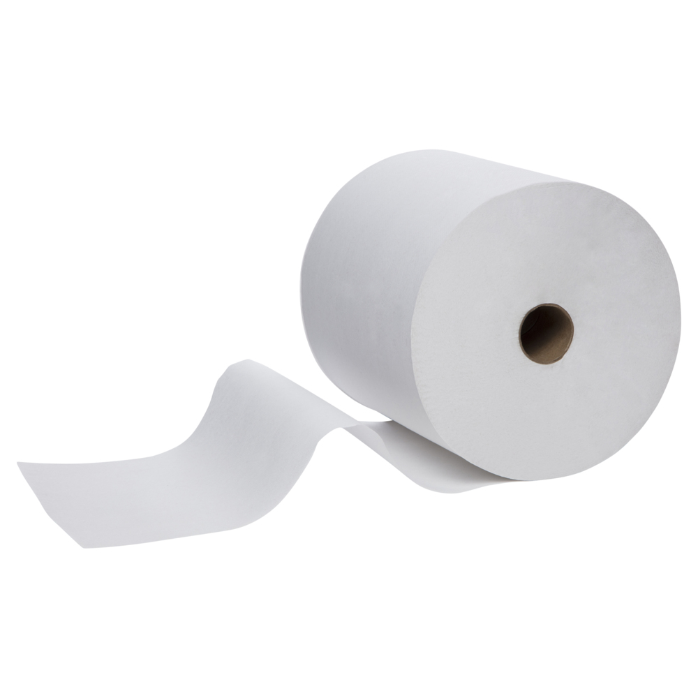 Scott® Hard Roll Paper Towels (86220), White 1-Ply, 6 Rolls / Case,  305m / Roll (1,830m) - S052387787