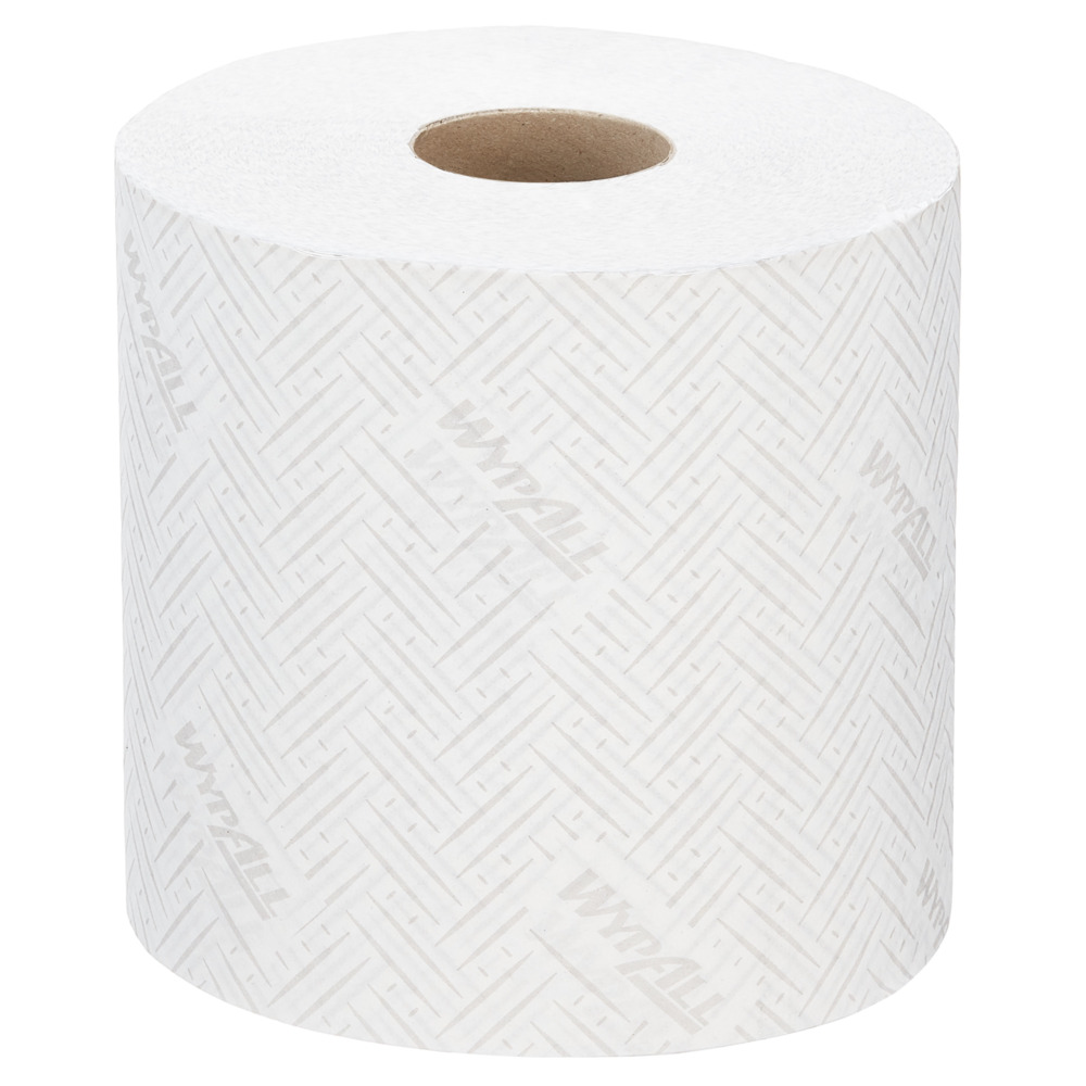 WypAll® L10 General Clean™ Service & Retail Wiping Paper 7406 - Centrefeed Roll for Reach PLUS™ and Roll Control™ Dispensers - 6 Wiper Rolls x 500 White Paper Wipers (3,000 total) - 7406