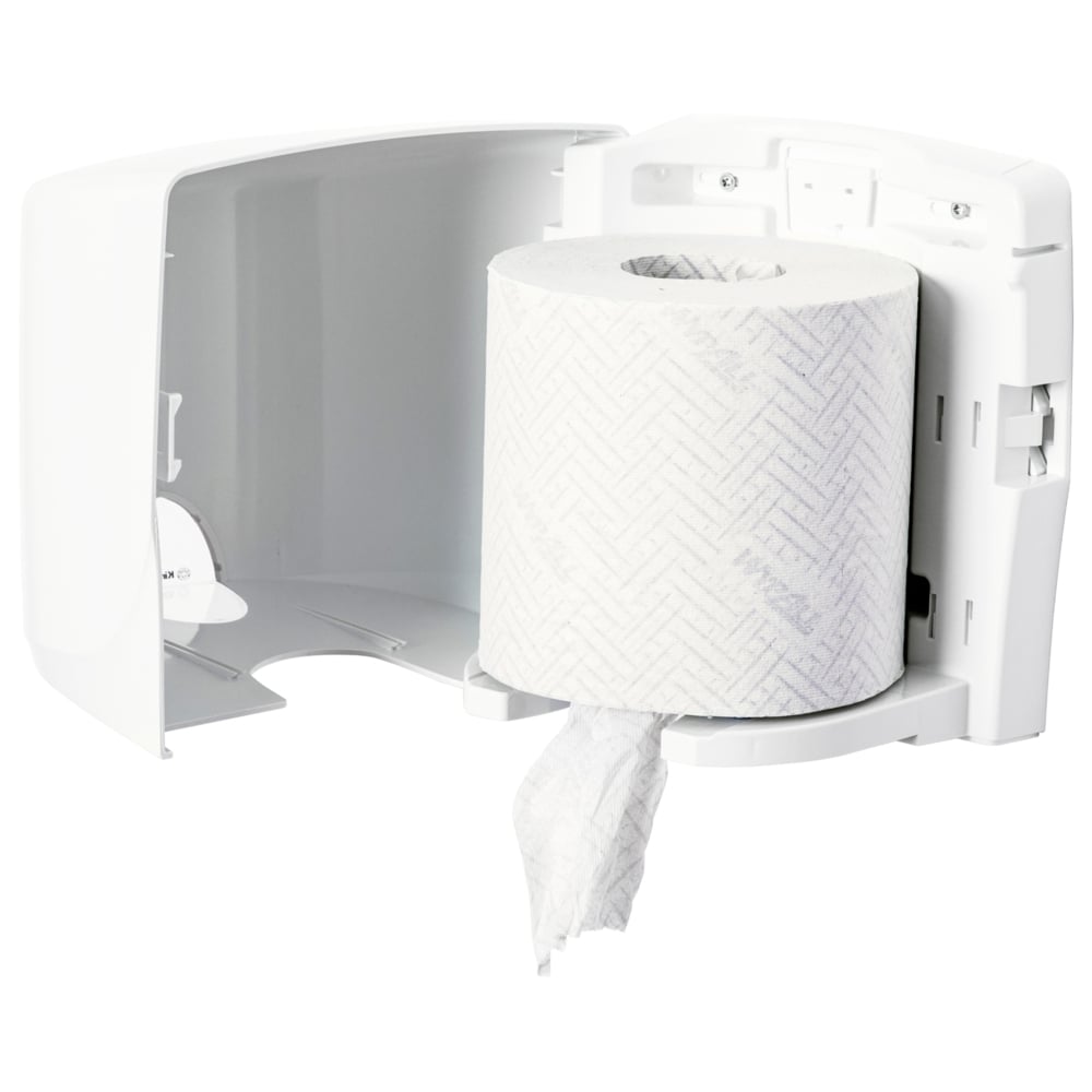 Aquarius™ Roll Control™ Wiper Dispenser 7018 - Centrefeed Roll Dispenser - 1 x White, Wall Mounted Centrefeed Dispenser - 7018