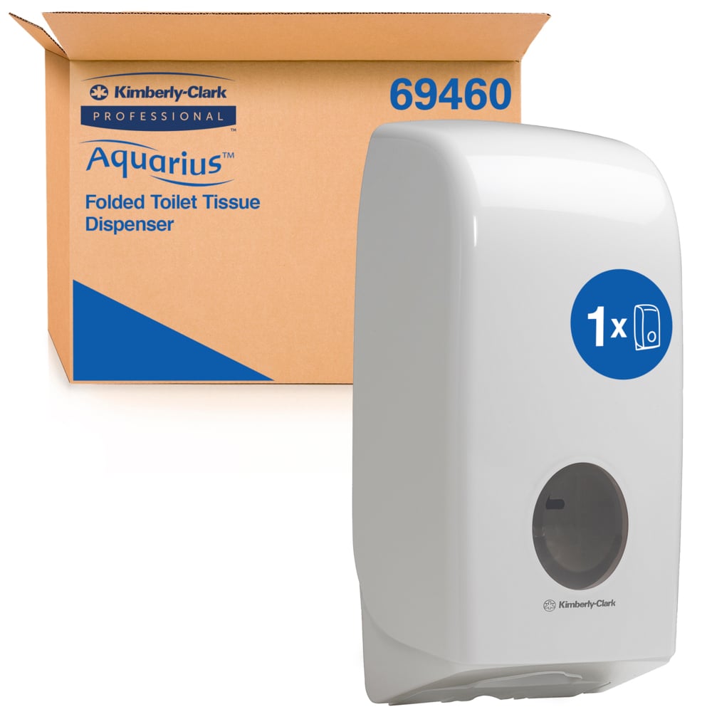 Kimberly-Clark Professional® Aquarius® Folded Toilet Tissue Dispenser (69460), White, 1 Dispenser / Case - S050450626