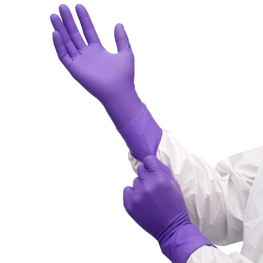 Kimtech™ Purple Nitrile™ Xtra™ beidseitig tragbare Handschuhe 97613 – Violett, L, 10x50 (500 Handschuhe) - 97613