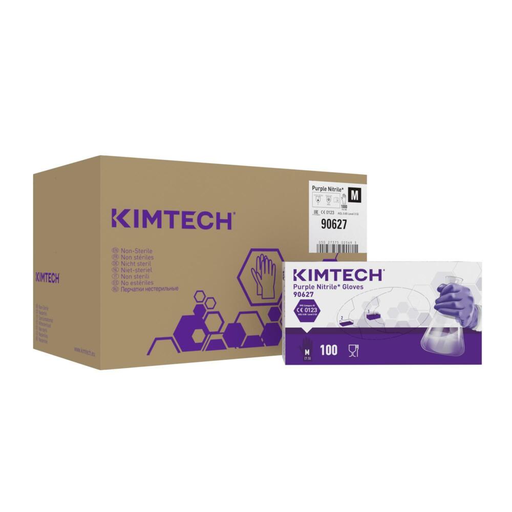 Gants ambidextres Kimtech™ Purple Nitrile™ - 90627, violet, taille M, 10 x 100 (1 000 gants) - 90627