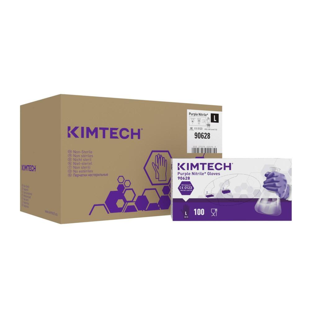 Gants ambidextres Kimtech™ Purple Nitrile™ - 90628, violet, taille L, 10 x 100 (1 000 gants) - 90628