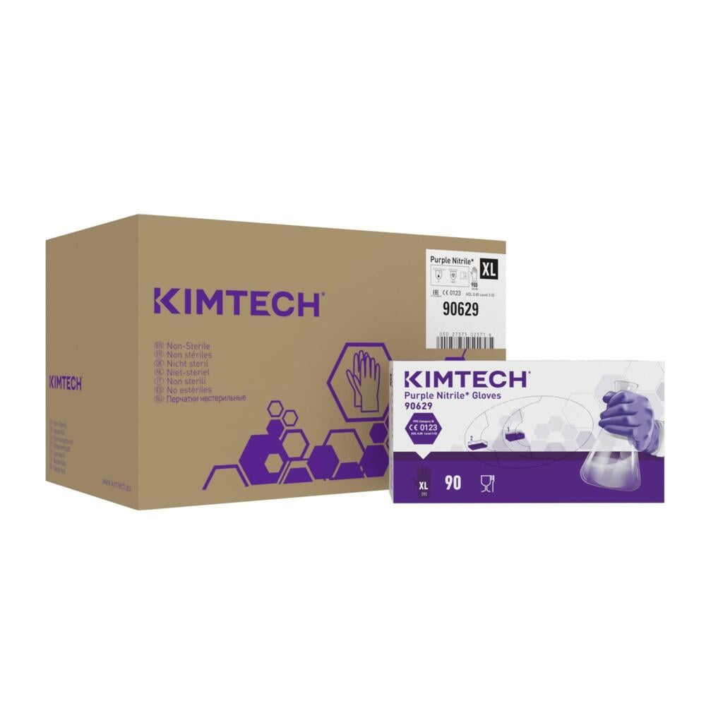 Gants ambidextres Kimtech™ Purple Nitrile™ - 90629, violet, taille XL, 10 x 90 (900 gants) - 90629