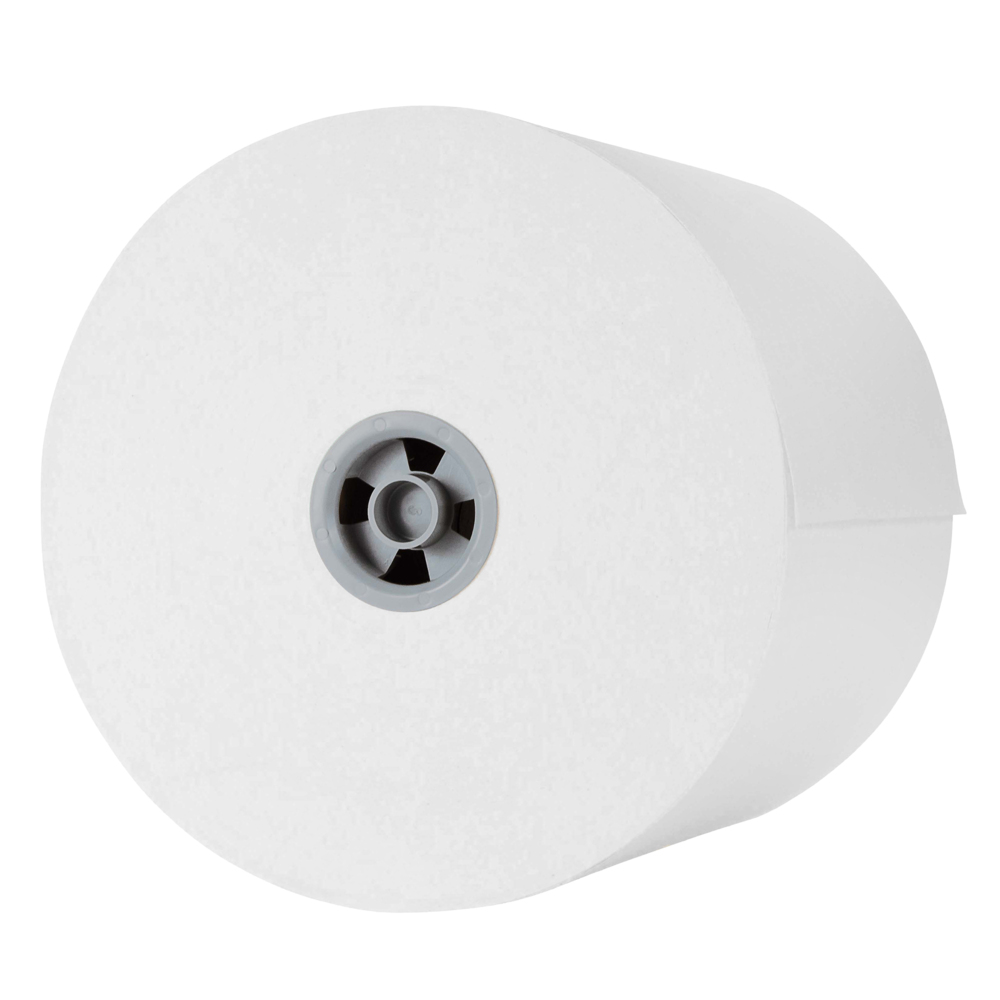 Essuie-tout en rouleau Kleenex® (25639) avec poches d’absorbance de qualité supérieure, blancs, pour distributrice (noyau gris), 700 pi/rouleau, 6 rouleau/caisse, 4 200 pi/caisse - 25639