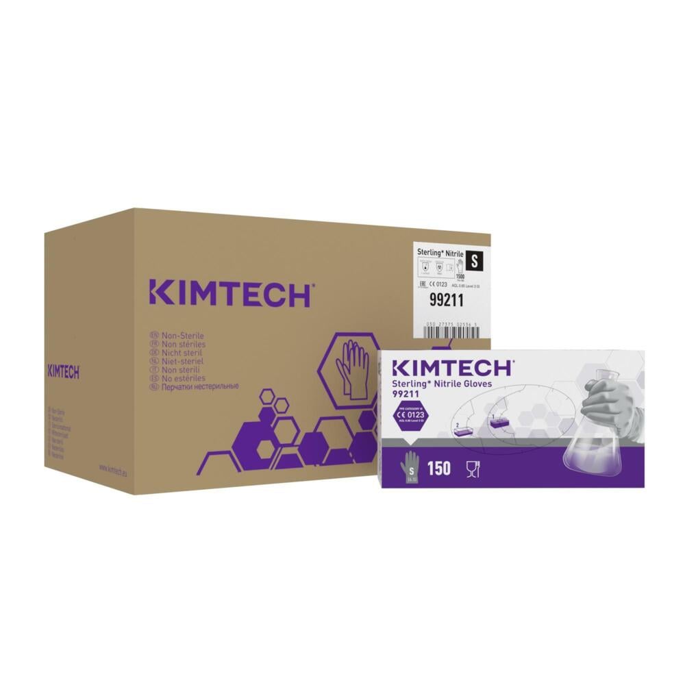 Kimtech™ Sterling™ Nitrile beidseitig tragbare Handschuhe 99211 – Grau, S, 10x150 (1.500 Handschuhe) - 99211