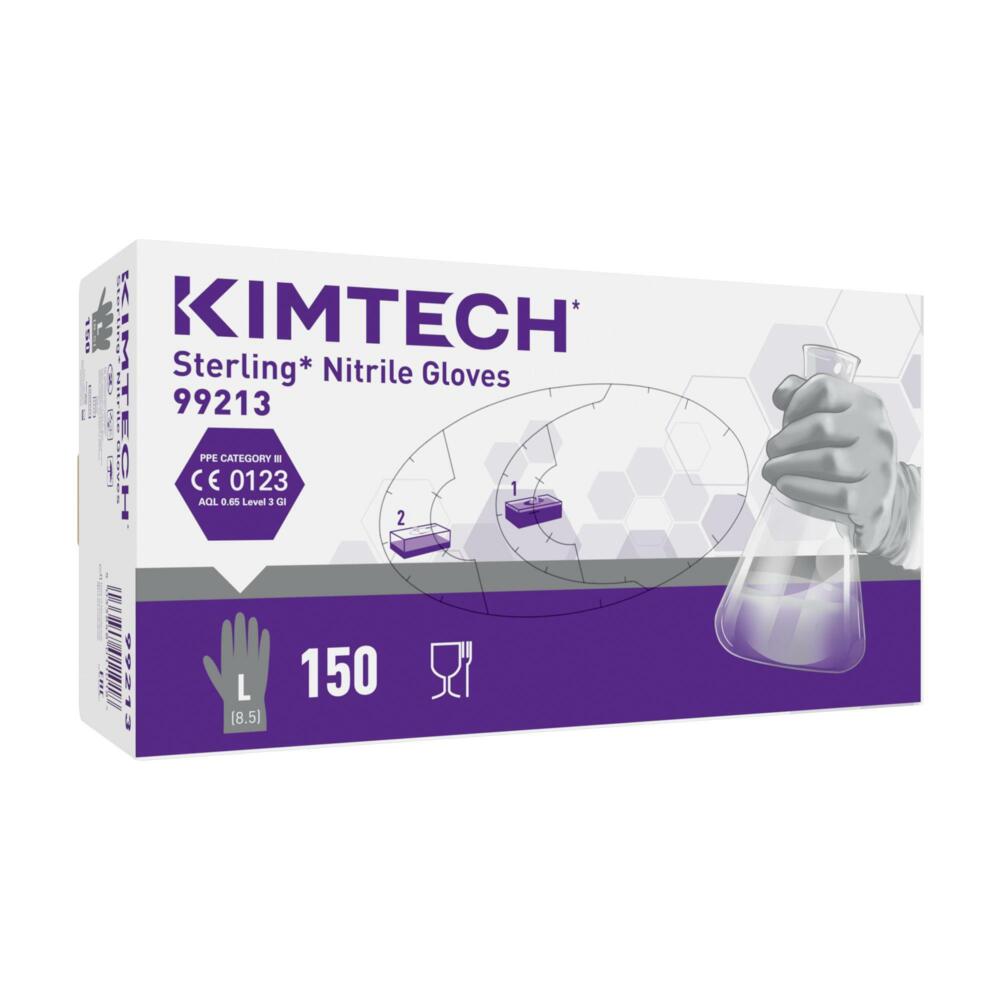 Gants ambidextres en nitrile Kimtech™ Sterling™ - 99213, gris, taille L, 10 x 150 (1 500 gants) - 99213