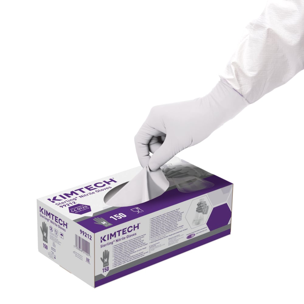 Kimtech™ Sterling™ Nitrile beidseitig tragbare Handschuhe 99212 – Grau, M, 10x150 (1.500 Handschuhe) - 99212