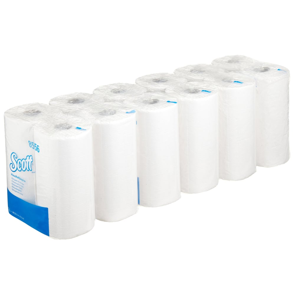 Scott® Comfort-keukenpapier 8556 - 2-laags keukenrol - 6 pakketten van 2 keukenrollen x 150 vellen (12 keukenrollen / 1800 vellen keukenpapier) - 8556