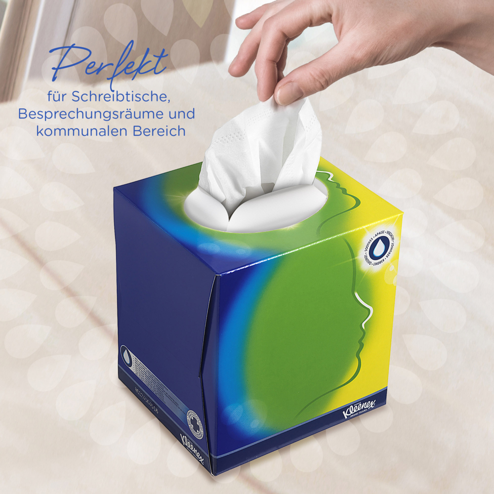 Mouchoirs en papier Kleenex® Boîte cubique 8825 - Blanc. 3 épaisseurs. 12 x 56 (672 mouchoirs) - 8825