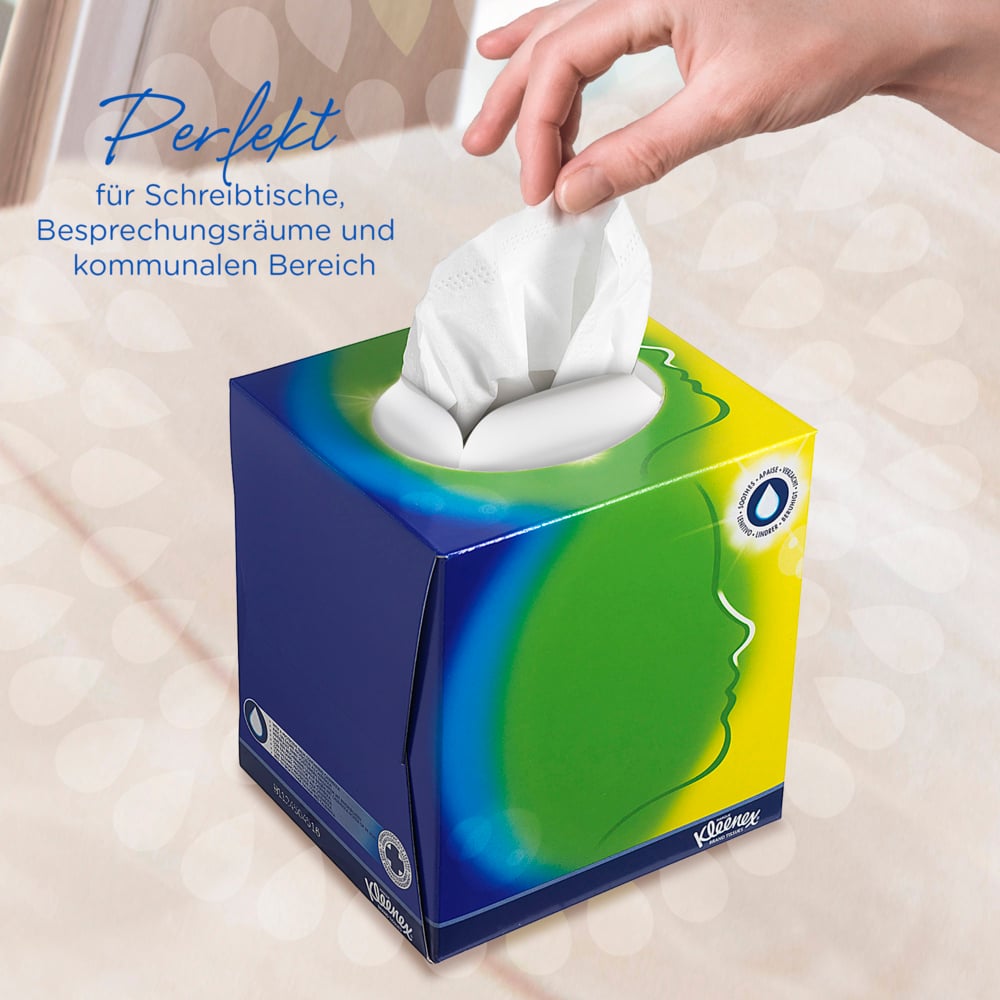 Салфетки для лица Kleenex® в квадратной упаковке, код 8825, белые, трехслойные, 12 x 56 (итого 672 листа) - 8825