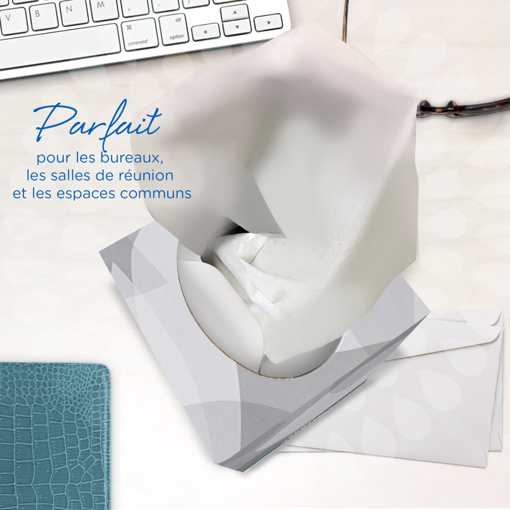 Cube de mouchoirs Kleenex® 8834 - Boîte de mouchoirs 2 épaisseurs - 12 boîtes de mouchoirs x 88 mouchoirs blancs (1 056 au total) - 8834