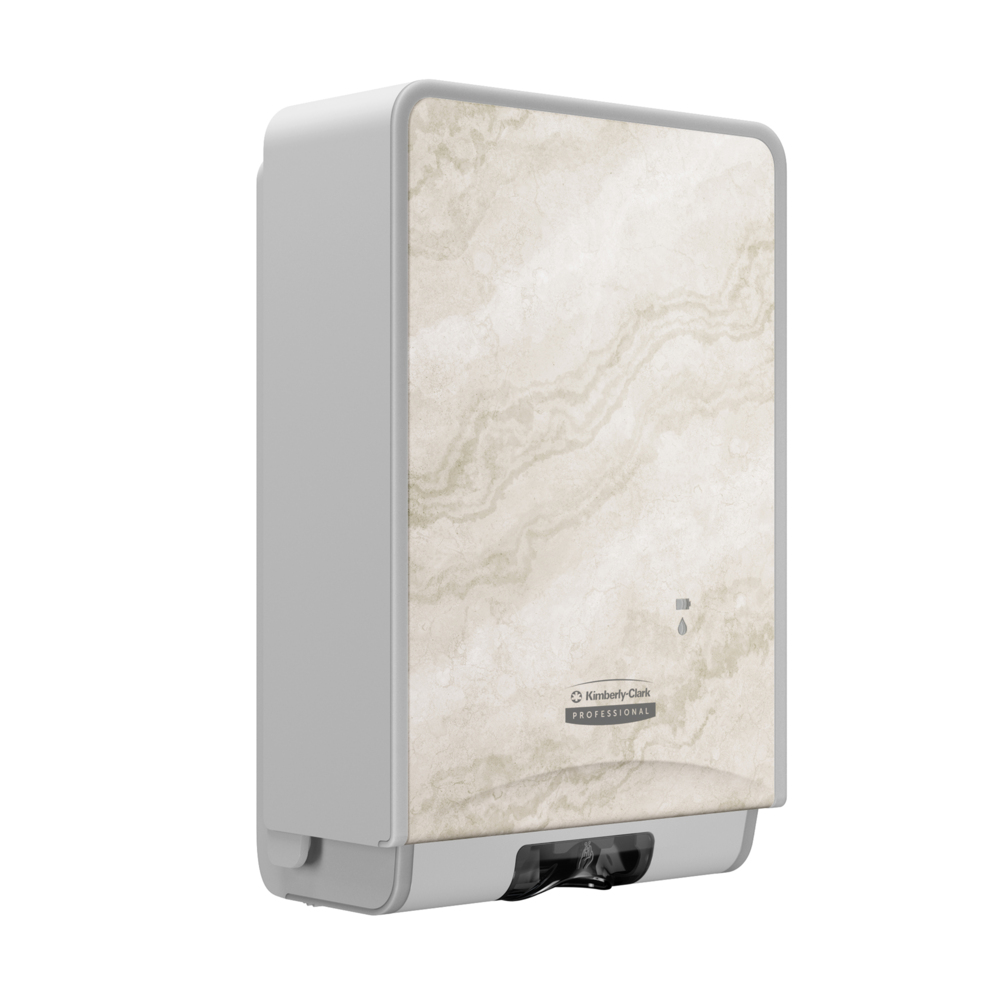 Kimberly-Clark Professional® ICON™ Automatic Soap and Sanitizer Dispenser (58744), with Warm Marble Design Faceplate; 1 Dispenser and Faceplate per Case - S060985925