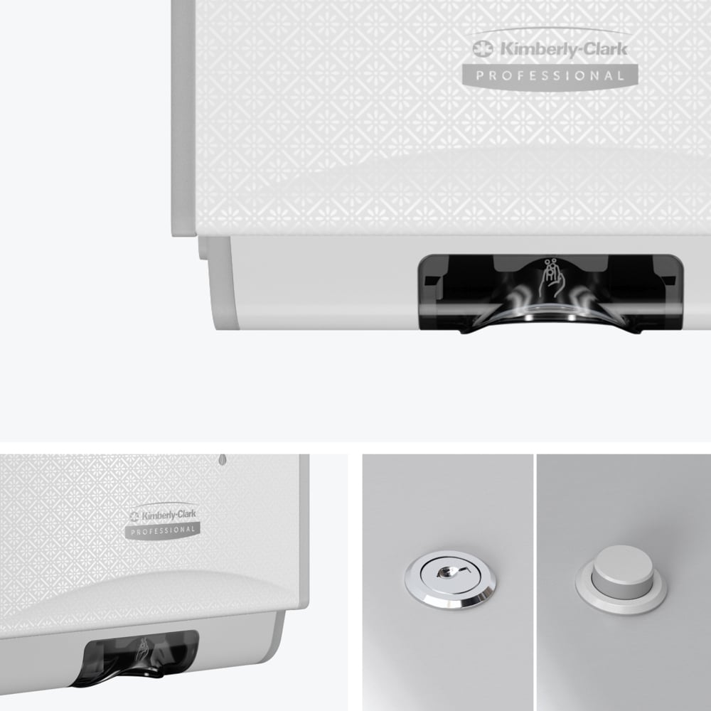 Kimberly-Clark Professional® ICON™ Automatic Soap and Sanitizer Dispenser (53944), White Chassis with White Mosaic Design Faceplate; 1 Dispenser and Faceplate per Case - S060969812