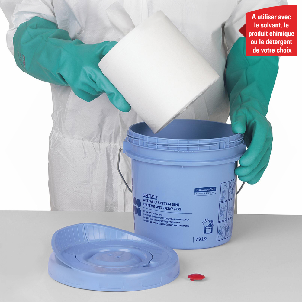 Paños WypAll® Wettask™ 7764 - Paños industriales - 6 rollos x 60 paños de limpieza blancos (360 en total) - 7764