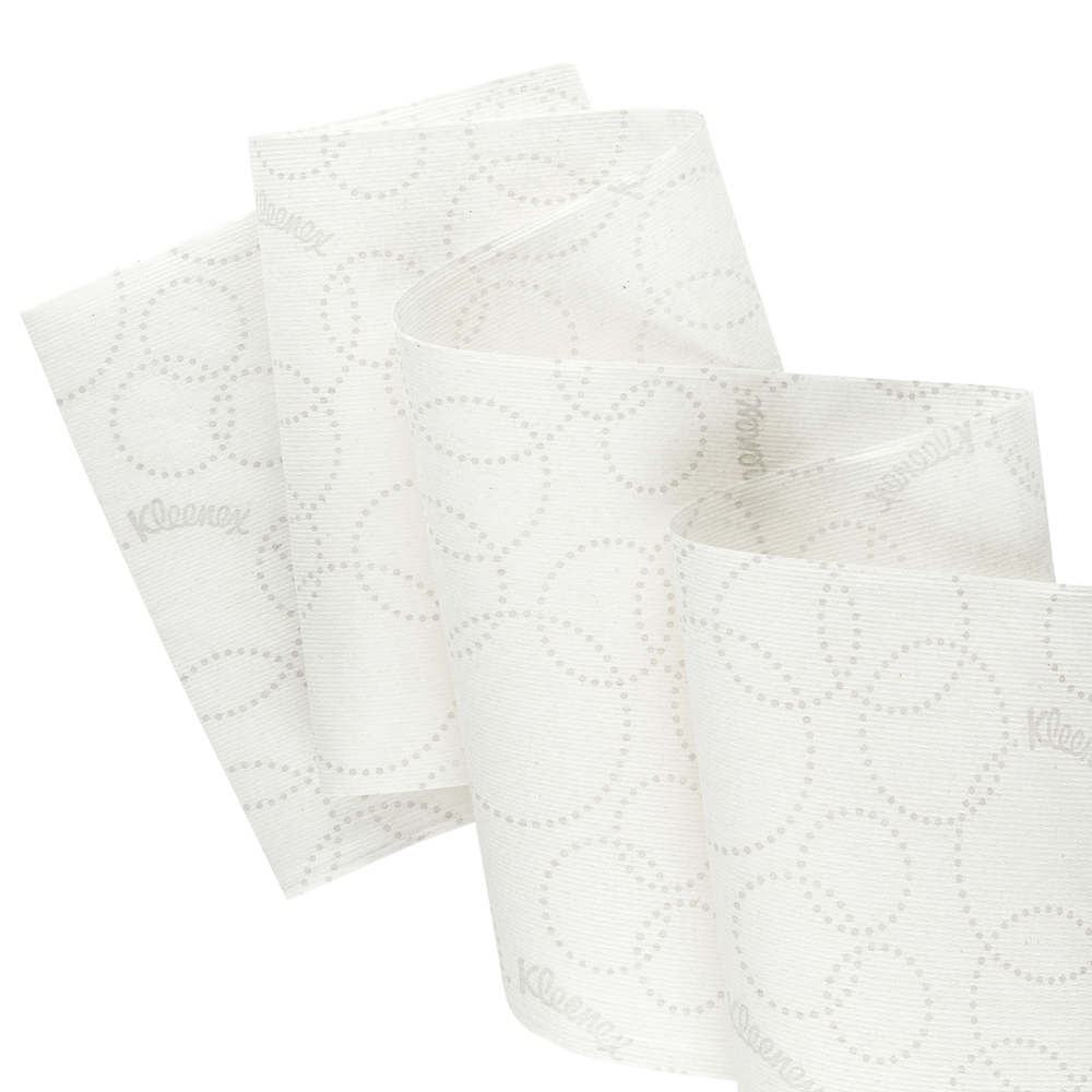Rouleaux d'essuie-mains Kleenex® Ultra™ 6782 - rouleaux d'essuie-mains en papier E-Roll 2 plis grand format - 6 x rouleaux de 200 m d'essuie-mains en papier blanc (1 200 m au total) - 6782