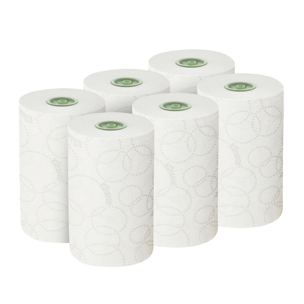 Kleenex® Ultra™ Slimroll™ Rolled Paper Towels 6783 - E-Roll Rolled 2 Ply Hand Towels - 6 x 110m White Paper Towel Rolls (660m total) - 6783