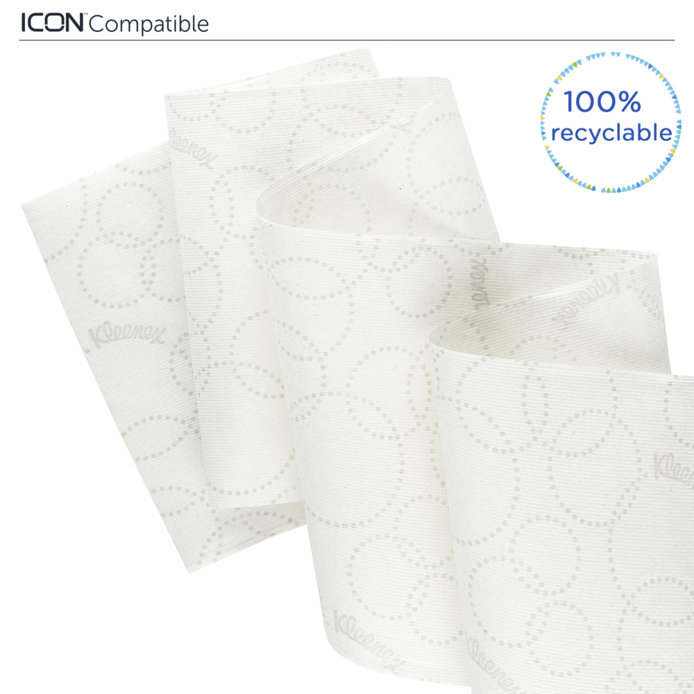 Rouleaux d'essuie-mains Kleenex® Ultra™ Slimroll™ 6783 - rouleaux d'essuie-mains en papier 2 plis E-Roll - 6 x rouleaux de 110 m d'essuie-mains en papier blanc (660 m au total) - 6783