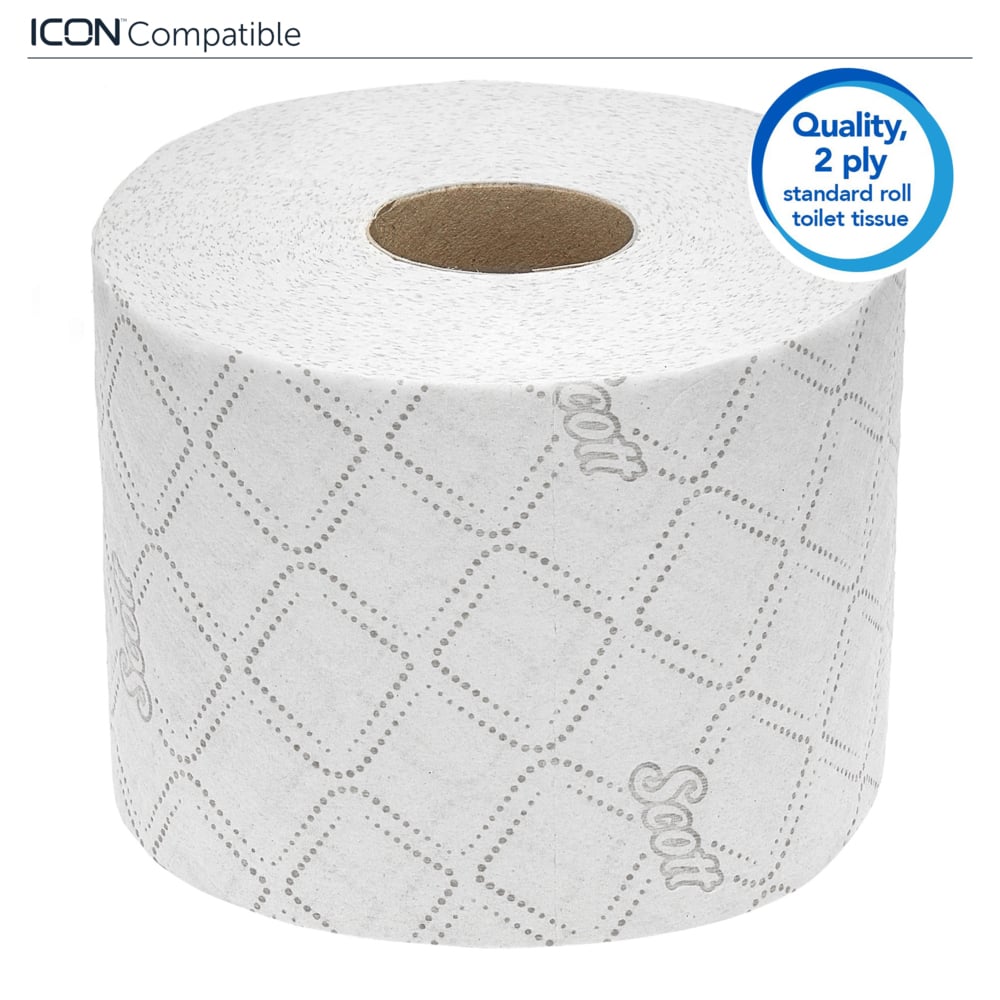 Scott® Essential™ Standaardrol wc papier 8517 - 36 rollen x 600 witte, 2-laags vellen (21.600 vellen) - 8517