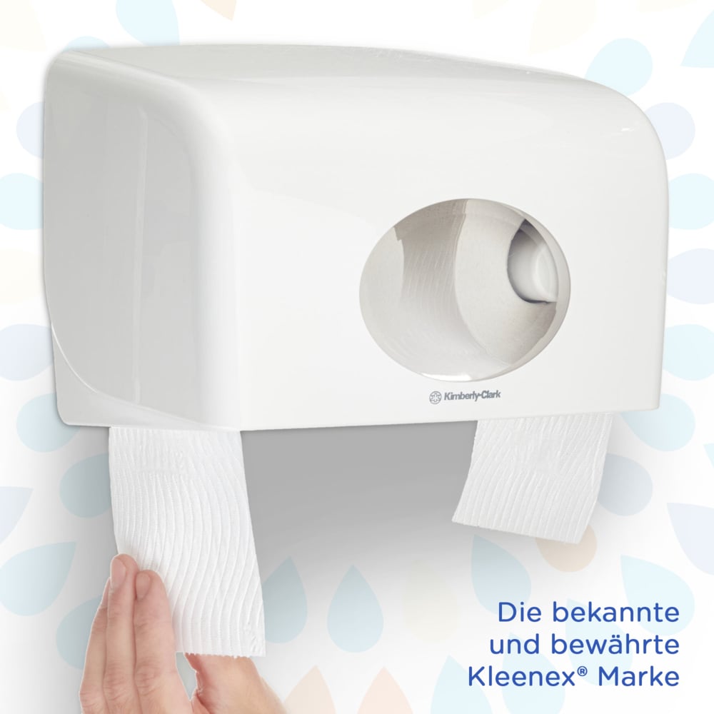 Kleenex® rollen toiletpapier 8459 - 3-laags toiletpapier - 8 pakketten met 9 toiletrollen x 195 witte vellen toilettissue (72 rollen / 14040 vellen) - 8459